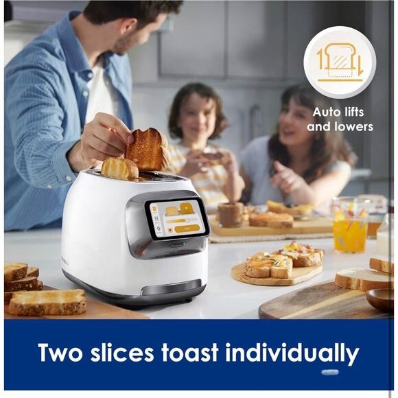 Tineco TOASTY ONE Smart Toaster w/Touchscreen Auto Lift & Lowers 2 Slice Toaster - Picture 4 of 6